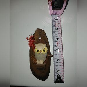 Handmade Rock Owl Unique Figurine Art